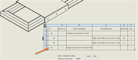 solidworks sheet metal enclosure part bom m1|solidworks indented bom cut list.